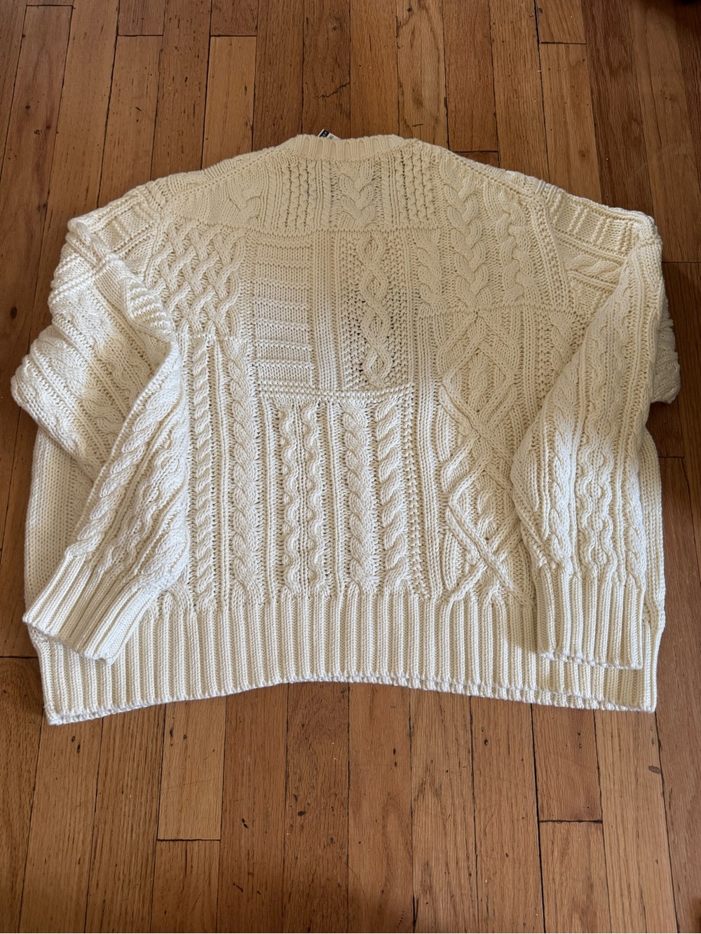 Polo by Ralph Lauren Cream Cable-Knit Sweater with American Flag USA - Picture 8 of 12